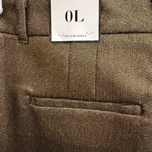 White House Black Market Gold Straight Leg Trouser Pants‎ NWT *% - Picture 4 of 7